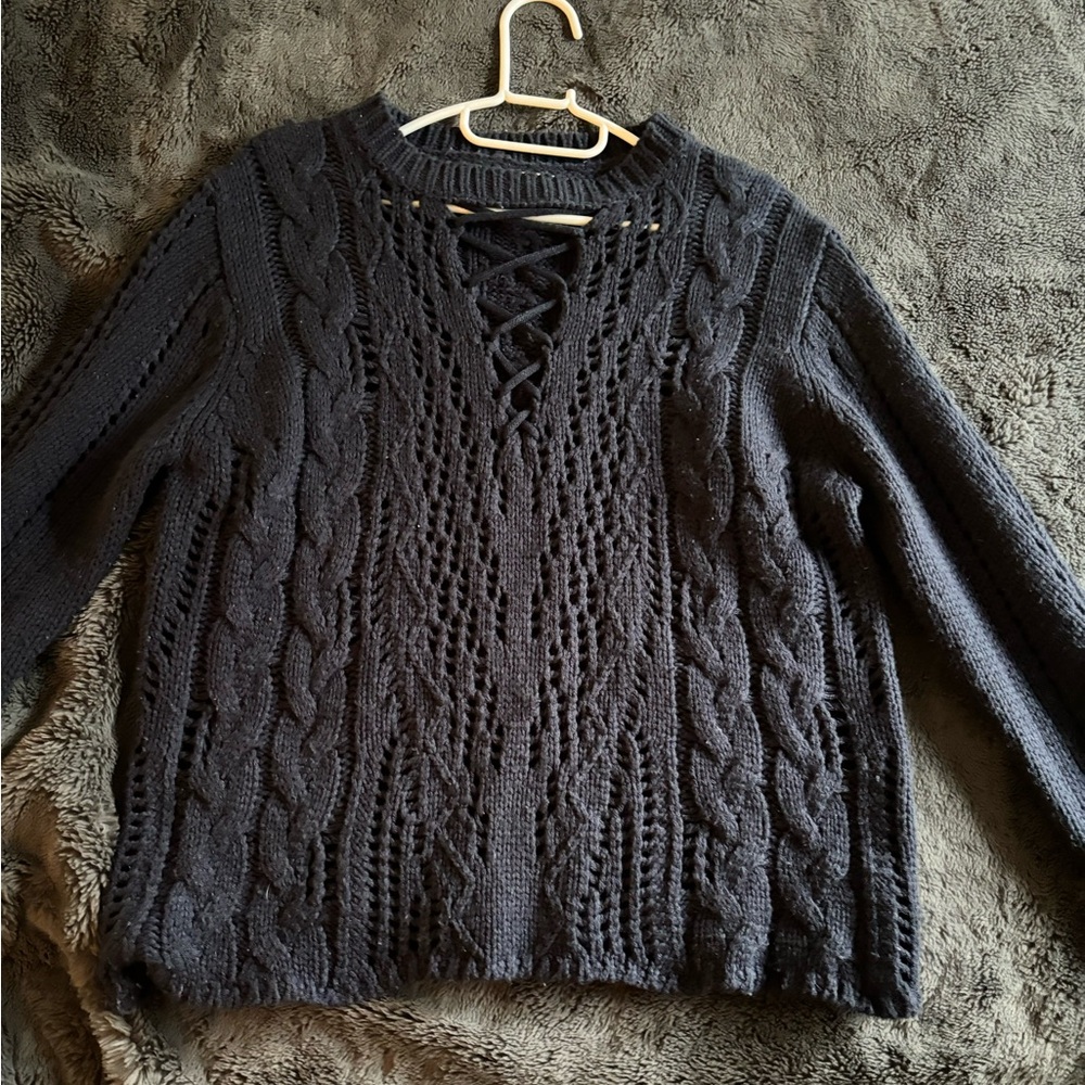 Blue Knit Sweater M